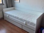 Ikea bed Vihals wit met 2 lades, Ophalen, Eenpersoons, Wit, Zo goed als nieuw