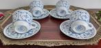 VIER BLAU SAKS KOP EN SCHOTELS., Ophalen of Verzenden, Porselein, Overige stijlen, Kop(pen) en/of Schotel(s)
