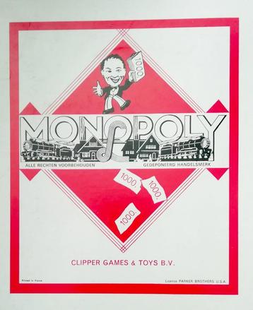Monopoly 611 bordspel van Clipper 1968 editie
