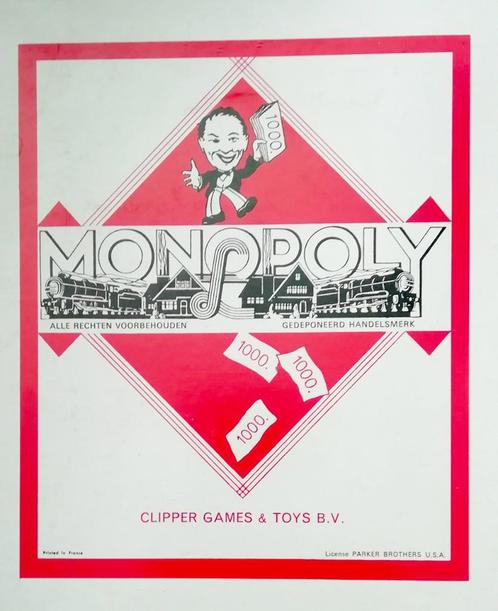 Monopoly 611 bordspel van Clipper 1968 editie, Hobby en Vrije tijd, Gezelschapsspellen | Bordspellen, Zo goed als nieuw, Drie of vier spelers