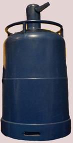 Shell butagas vintage spaarpot helderblauw geheel gaaf., Verzamelen, Ophalen, Zo goed als nieuw, Overige typen