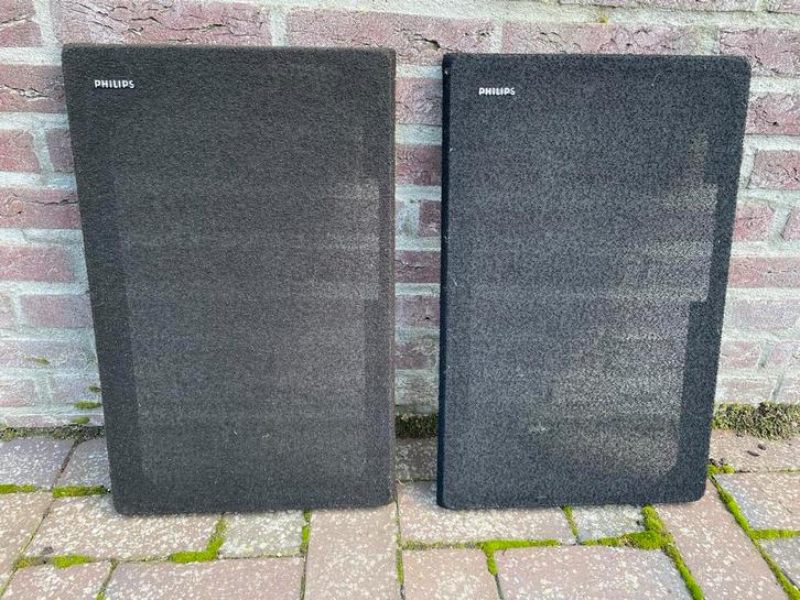 Philips 484 Luidsprekergrills / Stofkappen, Audio, Tv en Foto, Luidsprekers, Gebruikt, Front, Rear of Stereo speakers, Philips