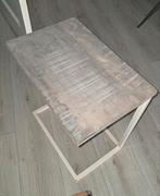 Bijzettafel / laptoptafel mangohout, 45 tot 60 cm, Minder dan 55 cm, Ophalen of Verzenden, Zo goed als nieuw