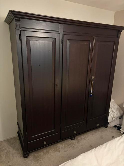 Massief Grenen Kast – Demontabel, Huis en Inrichting, Kasten | Kledingkasten, Gebruikt, 150 tot 200 cm, 50 tot 75 cm, Ophalen