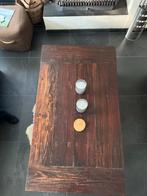 Houten salontafel met lade - 80x141x48cm, Huis en Inrichting, Tafels | Eettafels, Ophalen, Gebruikt, 100 tot 150 cm, 50 tot 100 cm