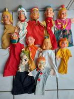 11 vintage poppenkastpoppen jaren 60 met zeer bijzondere ite, Kinderen en Baby's, Speelgoed | Poppen, Overige typen, Ophalen of Verzenden
