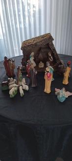 Oude kerstgroep, met stal. Zie foto's, Diversen, Kerst, Ophalen of Verzenden