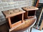 Twee Vintage Houten Stoofjes, Ophalen, Gebruikt