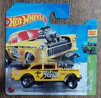 Hot Wheels '55 CHEVY BEL AIR GASSER (geel) 1/64, Ophalen of Verzenden, Nieuw, Auto