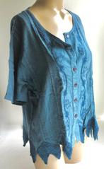 Superleuke blouse van RAPP met borduursels en bewerkte punte, Beige, Maat 42/44 (L), RAPP, Ophalen of Verzenden