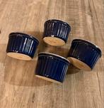 Vintage retro ovenschaaltjes soufflé bakjes Franse cups 4x, Keramiek, Ophalen of Verzenden, Overige stijlen, Schaal of Schalen