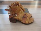 Nieuwe goudkleurige leren zomersandalen van A.S.98, maat 39, Overige kleuren, Verzenden, Nieuw, Sandalen of Muiltjes