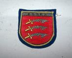 Vintage geborduurd embleem Essex. Izgs., Antiek en Kunst, Ophalen of Verzenden