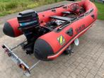 Te koop Zodiac Futura Mk II, 50pk (!!) met trailer, Watersport en Boten, Benzine, Buitenboordmotor, Tot 6 meter, Zo goed als nieuw