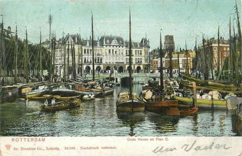 (301-194-045) Rotterdam Oude haven en plan c, Verzamelen, Ansichtkaarten | Nederland, Zuid-Holland, Ophalen of Verzenden