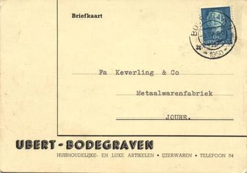 Ubert - Bodegraven - 04.1950 - briefkaart beschikbaar voor biedingen