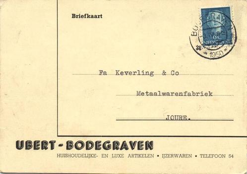 Ubert - Bodegraven - 04.1950 - briefkaart, Postzegels en Munten, Brieven en Enveloppen | Nederland, Briefkaart, Ophalen of Verzenden