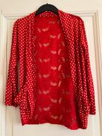 Rood vest met kant en witte stippen mt M, Kleding | Dames, Truien en Vesten, Ophalen of Verzenden, Zo goed als nieuw, Rood
