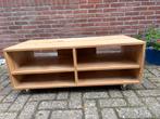 Massief houten whitewash tv-meubel op wieltjes, Huis en Inrichting, Ophalen