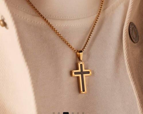 Lucardi Tweedehands ketting Christ goud: zelden gedragen!, Sieraden, Tassen en Uiterlijk, Kettinghangers, Zo goed als nieuw, Goud
