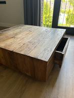 Houten Salontafel met Lade - Vintage Stijl, Ophalen, Gebruikt, 100 tot 150 cm, 50 tot 100 cm