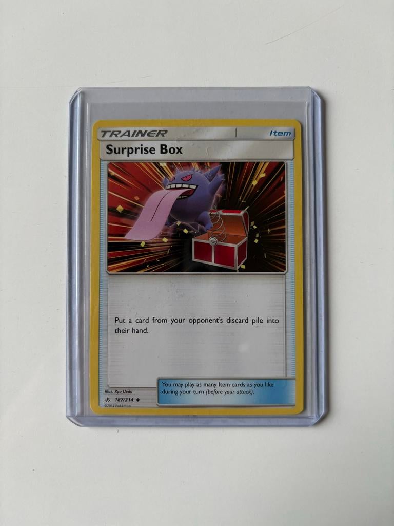 Surprise Box - Trainer kaart - Pokémon - Gengar, Ophalen of Verzenden, Zo goed als nieuw, Losse kaart