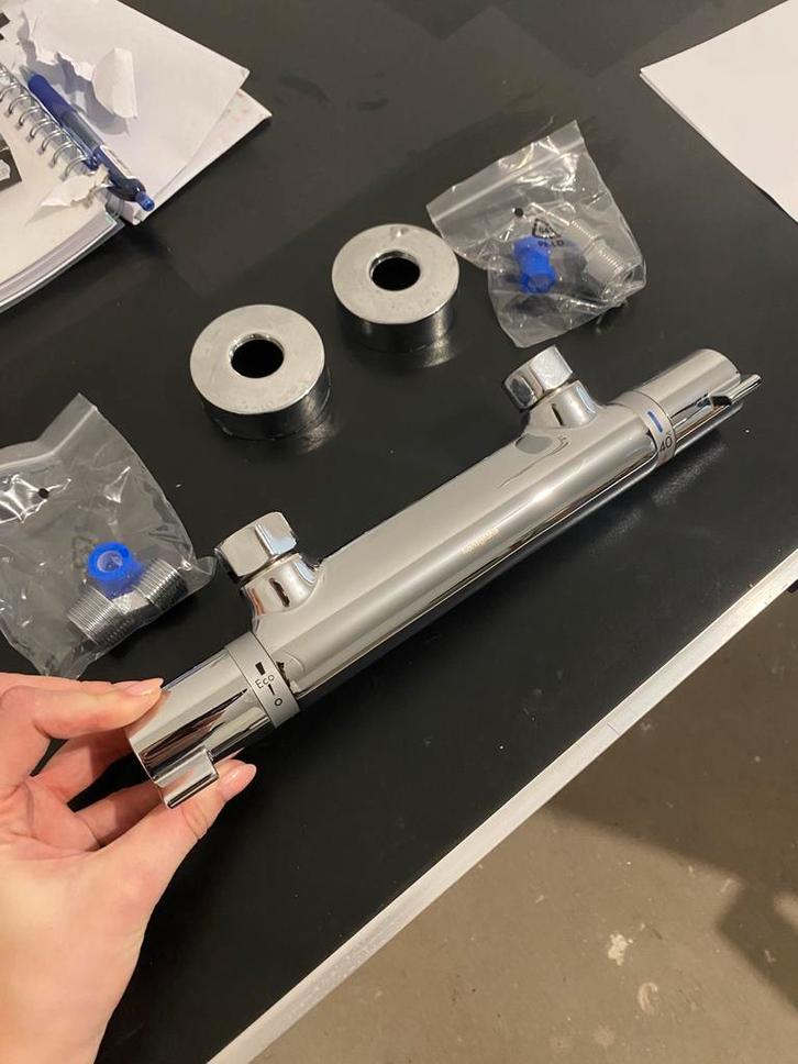 NIEUW Hansgrohe thermostaatkraan Ecostat, Doe-het-zelf en Verbouw, Sanitair, Zo goed als nieuw, Douche, Ophalen of Verzenden