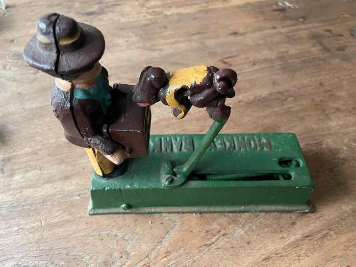 Antieke Spaarpot - Monkey Bank, Antiek en Kunst, Antiek | Overige Antiek, Ophalen of Verzenden