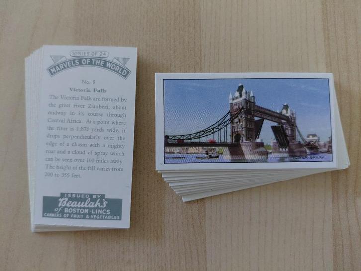 Marvels of the World complete set 24 trade cards 1954, Verzamelen, Overige Verzamelen, Ophalen