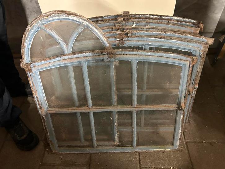 7 grote stalramen en 1 klein stalraampje, Doe-het-zelf en Verbouw, Glas en Ramen, Gebruikt, Gevelraam of Ruit, Minder dan 80 cm