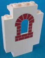 Lego White Panel 2 x 5 x 6 Wall with Window with Red Bricks, Kinderen en Baby's, Speelgoed | Duplo en Lego, Ophalen of Verzenden