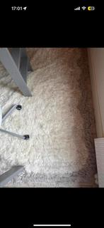 Zacht, handgemaakt, fluffy vloerkleed - 230x160 cm, Huis en Inrichting, Stoffering | Tapijten en Kleden, Wit, 150 tot 200 cm, 200 cm of meer