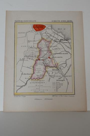 OUDERKERK Litho Gemeente OUDER AMSTEL Landkaart J Kuyper GA6 beschikbaar voor biedingen