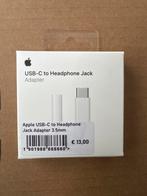 Apple USB-C naar hoofdtelefoon jack adapter, Ophalen of Verzenden, Nieuw