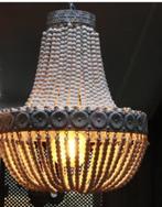 Houten kroonluchter Hanglamp Landelijk, Huis en Inrichting, Lampen | Hanglampen, Ophalen, Zo goed als nieuw, Landelijk, industrieel, brocante,
