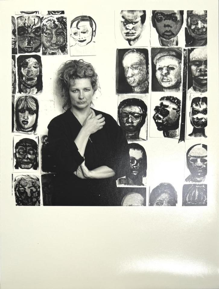 Foto van Marlene Dumas door Peter Daalderop, 1991, Amsterdam, Antiek en Kunst, Kunst | Tekeningen en Foto's, Ophalen of Verzenden