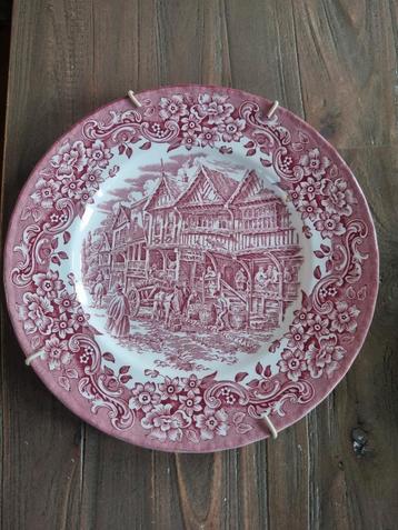 Royal Tudor Ware Bord - 17e Eeuws Tafereel beschikbaar voor biedingen