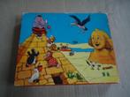 Oude houten puzzel met Pol, Pel en Pingo, Ophalen of Verzenden, 10 tot 50 stukjes, Gebruikt, Van hout