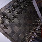 schaakspel met tinnen figuren, Ophalen, Zo goed als nieuw, Diverse