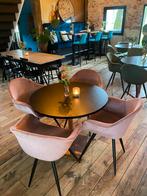 8 oud roze stoelen velvet en 8 donker groene stoelen velvet, Huis en Inrichting, Stoelen, Ophalen, Overige kleuren, Velvet, Zo goed als nieuw