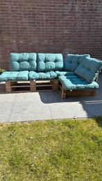 Pallet Hoekbank met Kussens, Huis en Inrichting, Ophalen, Gebruikt, Minder dan 75 cm, 150 tot 200 cm