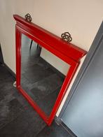 Oosterse spiegel met rode lijst, Huis en Inrichting, Ophalen, Gebruikt, 100 tot 150 cm, 75 tot 100 cm