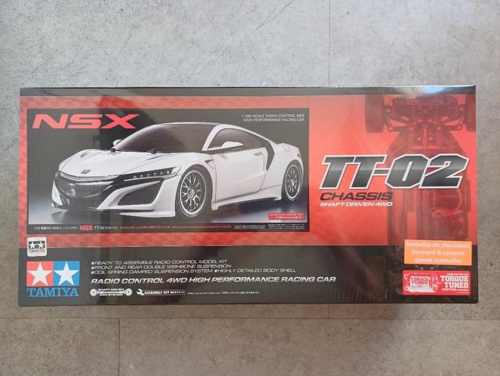 Tamiya 58634 RC Honda NSX TT-02 Nieuw in doos, Hobby en Vrije tijd, Modelbouw | Radiografisch | Auto's, Nieuw, Auto onroad, Elektro