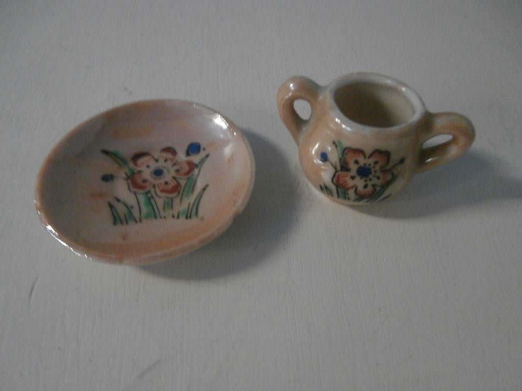 letterbak Mini kop en schotel poppenhuis wandbord decoratie, Huis en Inrichting, Woonaccessoires | Wanddecoraties, Ophalen of Verzenden