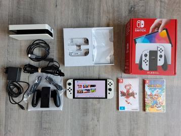 Nintendo switch oled in zeer nette staat + 2 spellen beschikbaar voor biedingen