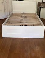 IKEA bed met lades en kast, Huis en Inrichting, Ophalen, Gebruikt, Wit, 140 cm