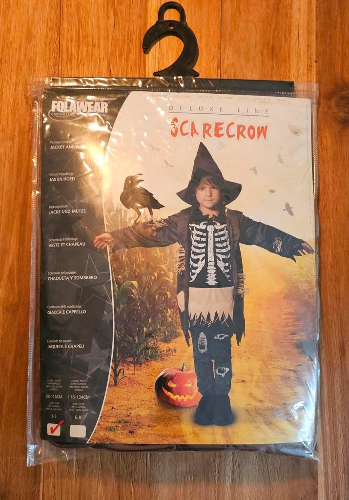 Te koop Halloween Vogelverschrikker Maat S - 98/116 Griezel, Kinderen en Baby's, Carnavalskleding en Verkleedspullen, Nieuw, Jongen of Meisje