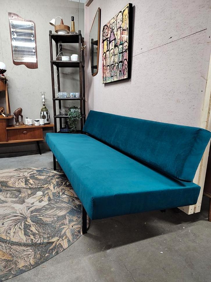 vintage bank, Huis en Inrichting, Banken | Bankstellen, Gebruikt, Rechte bank, Tweepersoons, 150 tot 200 cm, Minder dan 75 cm