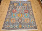 Handgeknoopt oosters tapijt kazak 199x151, Info@SlatsAntiek.nl, Crème, Perzisch, 150 tot 200 cm