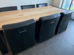 6 eetkamerstoelen / fauteils (Goossens Mountain, Huis en Inrichting, Stoelen, Ophalen, Gebruikt, Zwart, Leer
